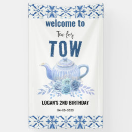 Tea for Two – Floral 2nd Birthday Welcome Banner