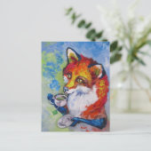 Tea Fox Postkarte (Stehend Vorderseite)