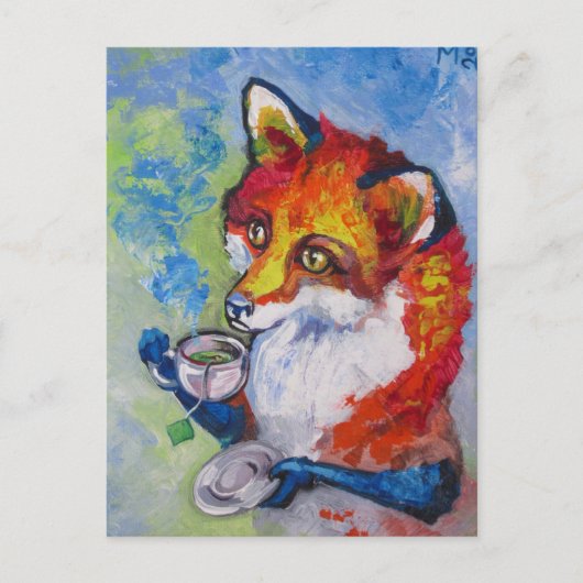 Tea Fox Postkarte (Vorderseite)