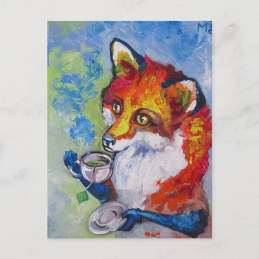 Tea Fox Postkarte (Vorderseite)