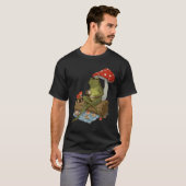 Tea Frog Mushroom Cnic Cute Nature Aesthetic Cotta T-Shirt (Vorne ganz)