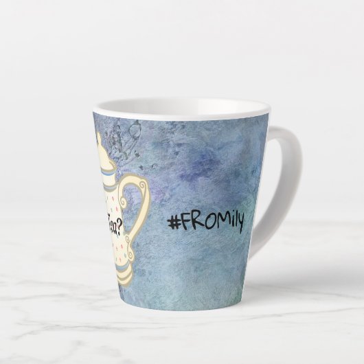 Tea? #FROMily from Fandom Liu Diner Design 12 oz Milchtasse (Rechte Ecke)