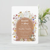 Tea Garden Baby in Bloom Baby Dusche Einladung (Stehend Vorderseite)