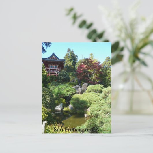 Tea Garden Postkarte (Stehend Vorderseite)