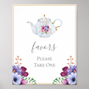 Tea-Gastgeschenk-Brautparty Poster