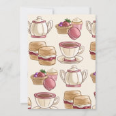 Tea Geburtstagsparty Einladung (Rückseite)