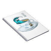 Tea Great Wave Off Kanagawa Notizblock (Rechte Seite)