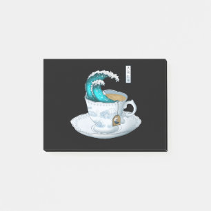Tea Great Wave Off Kanagawa Post-it Klebezettel