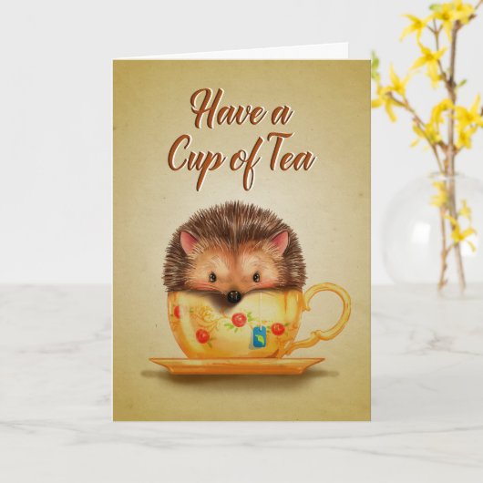 Tea Grußkarte Karte (Gelbe Blume)