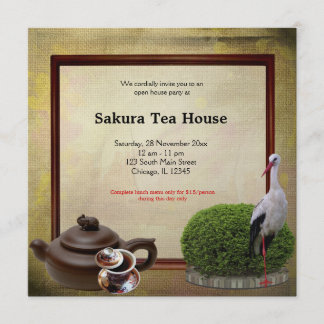 Tea House Grand Opening Einladung