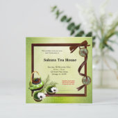 Tea House Grand Opening Einladung (Stehend Vorderseite)