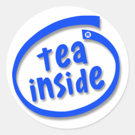Tea Inside Runder Aufkleber