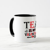 Tea Is My Valentine Funny Valentine Design Mug Tasse (Vorderseite Links)