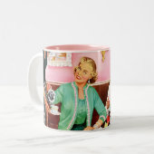 TEA-KAFFEE-TASSE 1950 ZWEIFARBIGE TASSE (Vorderseite Links)