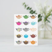 Tea Kettles, mehrfarbig Postkarte (Stehend Vorderseite)