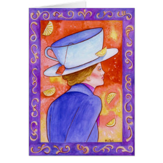 Tea Lady mit Zitronenkarte