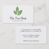 Tea Leaf Visitenkarte (Vorne/Hinten)