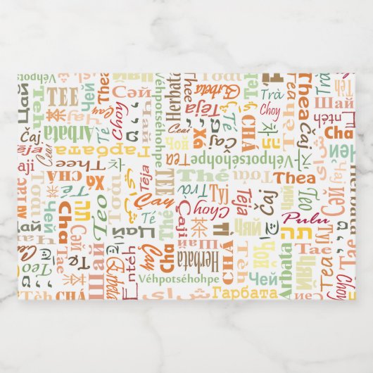 Tea Lebensmitteletikett (Einzelnes Label)