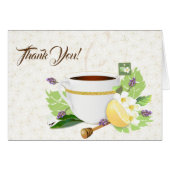 Tea Lemon Lavender Floral | Vielen Dank (Vorderseite (Horizontal))