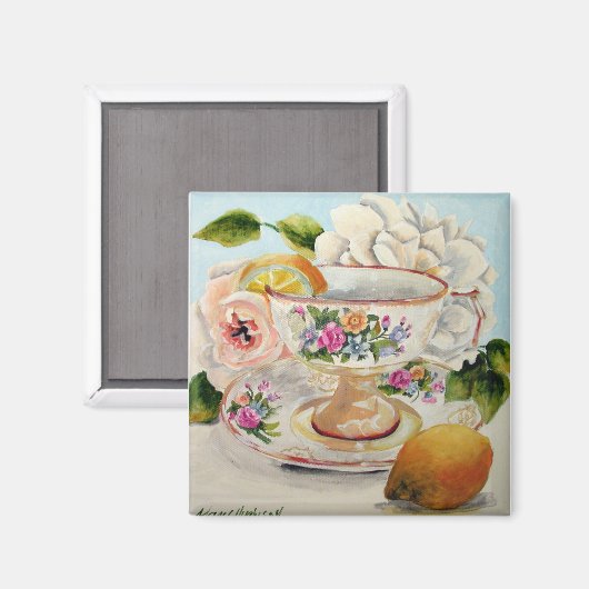 Tea & Lemon Magnet (Vorderseite/Rückseite)