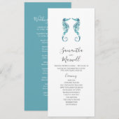 Tea Length Beach Hochzeitsprogramme Seepferde Programm (Vorne/Hinten)