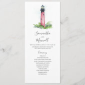 Tea Length Wedding Program Lighthouse Programm (Vorderseite)