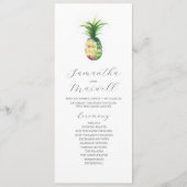 Tea Length Wedding Program Template Ananas Programm (Vorderseite)