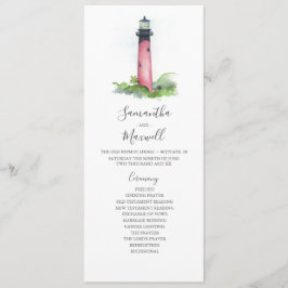 Tea Length Wedding Programs Lighthouse Programm