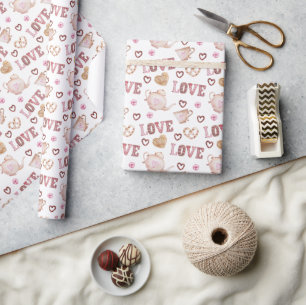 Tea Liebe Valentinstag Geschenkpapier
