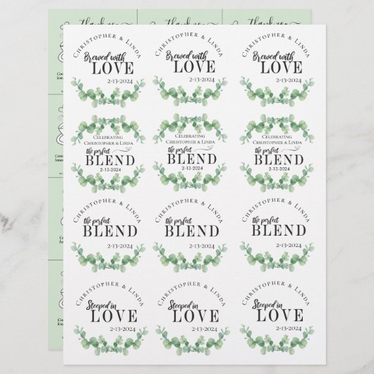 Tea Liebs Sage Green Wedding Reception (Vorne/Hinten)