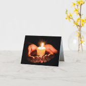 Tea Light Holiday Karte (Gelbe Blume)