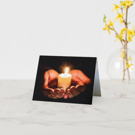Tea Light Holiday Karte (Gelbe Blume)