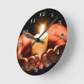 Tea Light Holiday Runde Wanduhr (Winkel)
