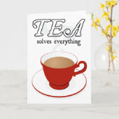 Tea löst alles karte (Gelbe Blume)