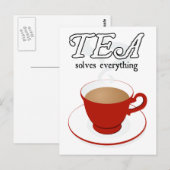 Tea löst alles postkarte (Vorne/Hinten)