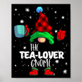 Tea Lover Gnome Red Buffalo Plaid Matching Family Poster (Vorne)