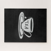 Tea Lover Zeichnend Minimalistisch Puzzle (Horizontal)
