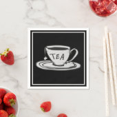 Tea Lover Zeichnend Minimalistisch Serviette (Beispiel)