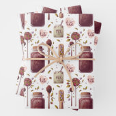 Tea Lovers' Collage - Teekirschen und Kräuter Geschenkpapier Set (Beispiel)