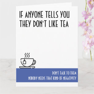 Tea Lover's Large Blue Birthday Karte
