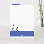 Tea Lover's Standard Blue Birthday Card Karte (Rückseite)