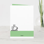 Tea Lover's Standard Green Birthday Card Karte (Rückseite)