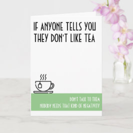 Tea Lover's Standard Green Birthday Card Karte