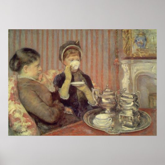 Tea, Mary Cassatt Poster (Vorne)