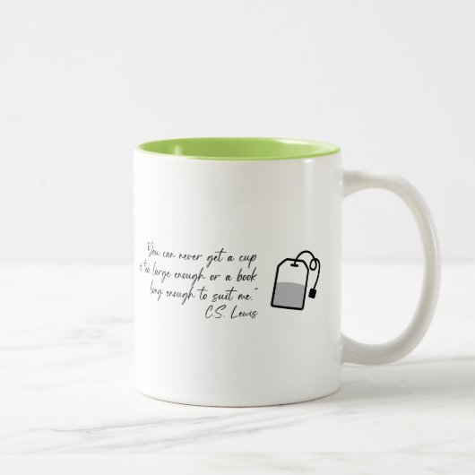 Tea molecule porcelain cup and CS Lewis quote Zweifarbige Tasse (Rechts)