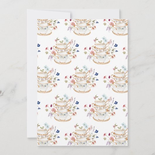 Tea Mother's Day Einladung (Rückseite)