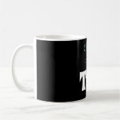 Tea | Name Stilistische Aquamarine Typografie Kaffeetasse (Links)