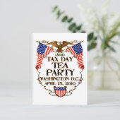 Tea-Party 2010 Einladungspostkarte (Stehend Vorderseite)