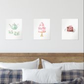 Tea Party 3 Print Wall Art Set (Schlafzimmer)