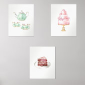 Tea Party 3 Print Wall Art Set (Vorderseite)